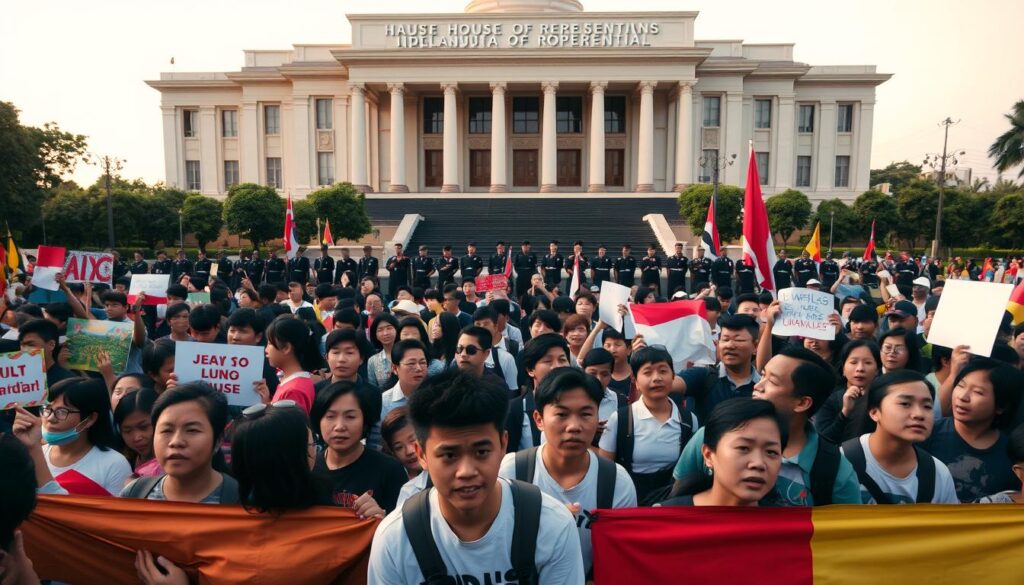 demonstrasi damai mahasiswa